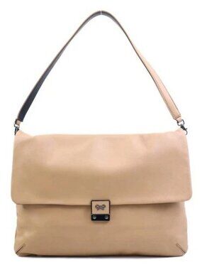 Auth Anya Hindmarch Shoulder Bag Beige Leather - 56575a
